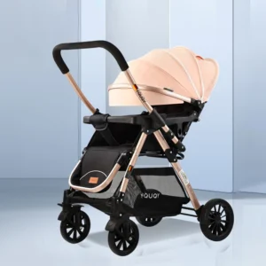 Newborn 0-4 years old Baby stroller can sit and lie down Two-way Children Shock Absorption Folding Baby High Landscape Pram